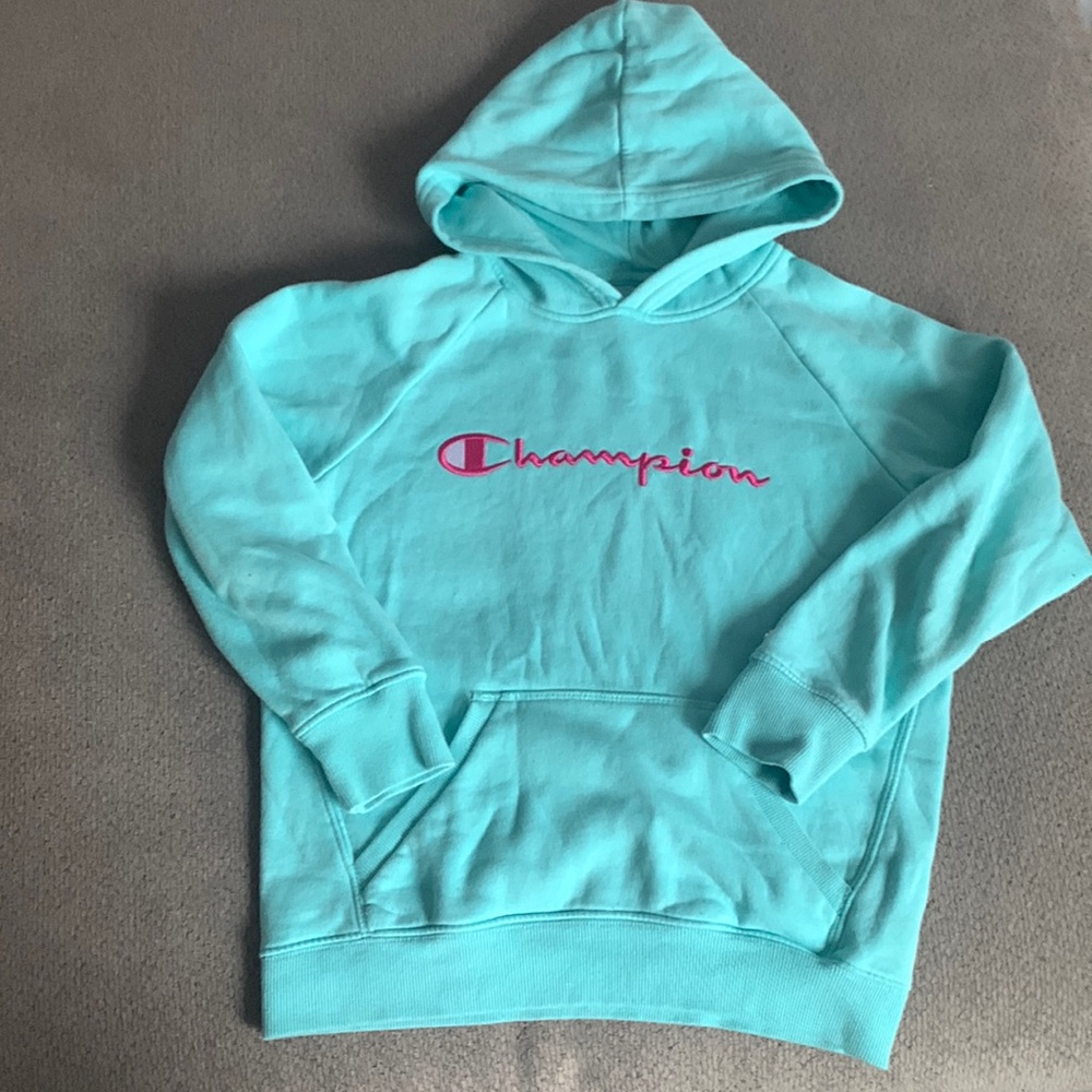 Girls blue champion sweatshirt